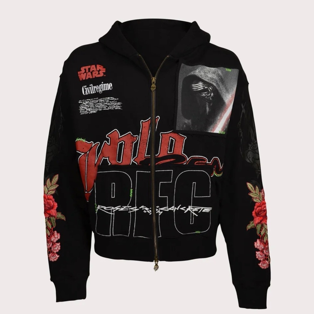 Civil regime x Star Wars "Kylo Ren" Heavyweight Collab zip up hoodie.